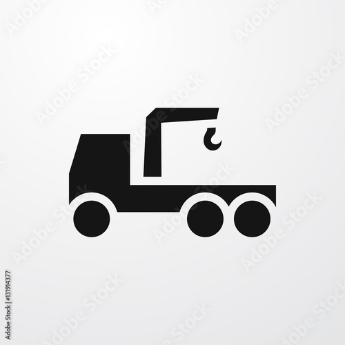 truck with hook icon illustration