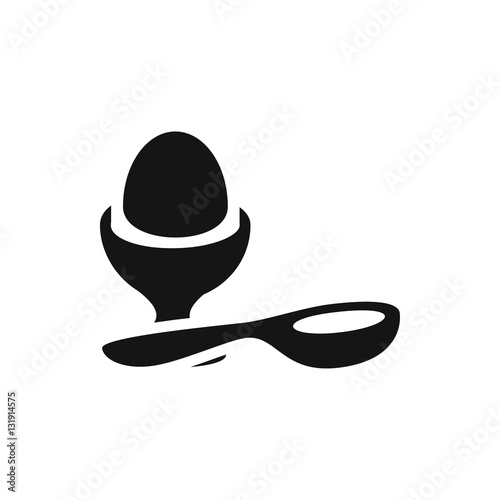 boiled egg icon illustration