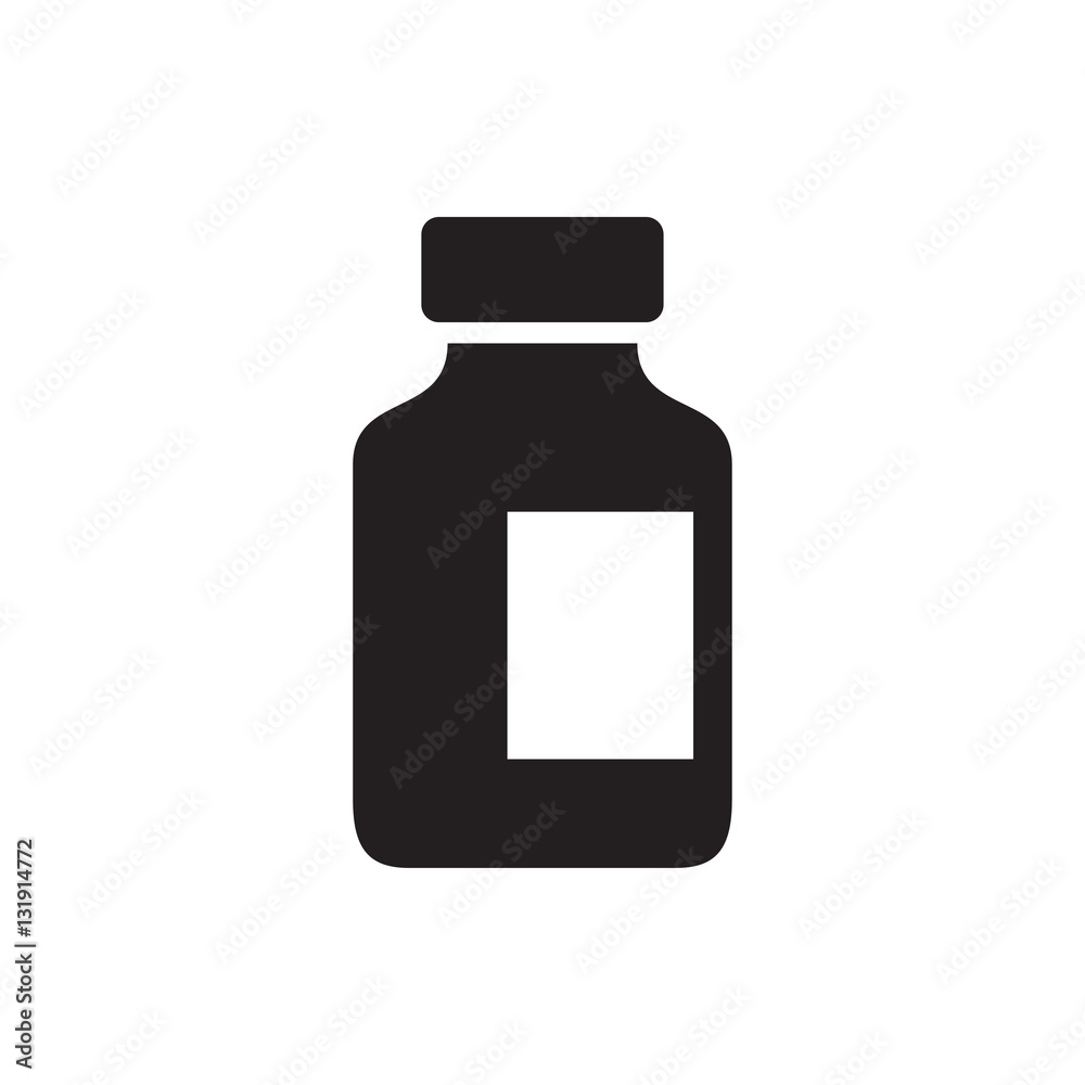 medical bottle icon illustration