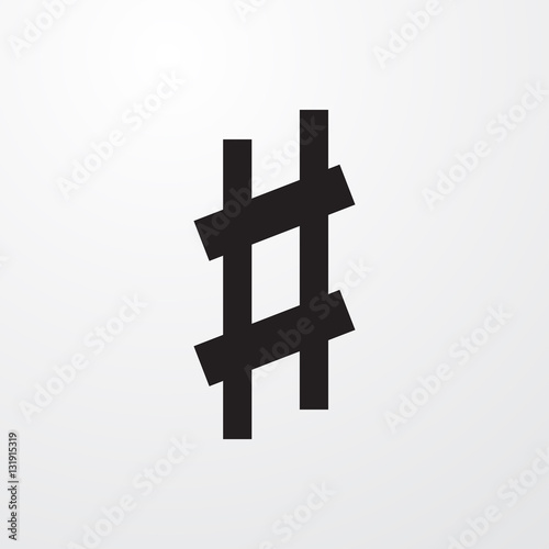musical sharp icon illustration