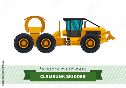 Clambunk skidder forestry vehicle