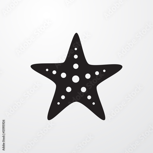 Fototapeta starfish icon illustration