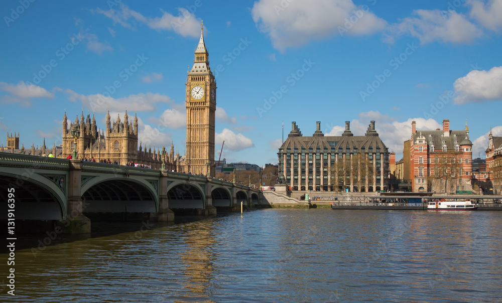 London. Big Ben clock tower.