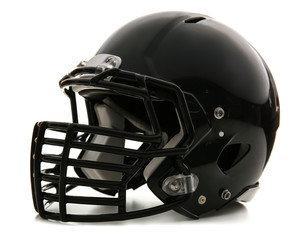 Rugby helmet on white background