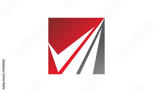 Letter V Check Mark Logo 