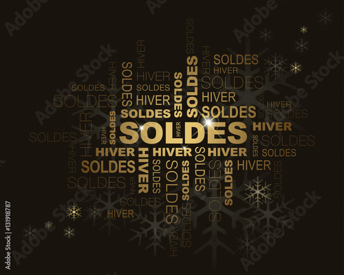 SOLDES D'HIVER NUAGE DE MOTS DORÉ
