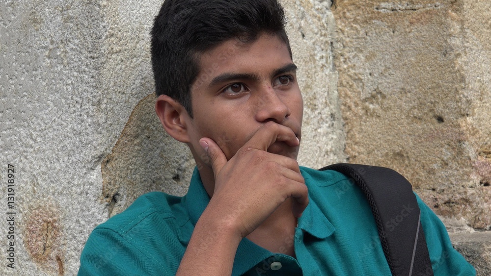 Fototapeta premium Confused Teen Male Student