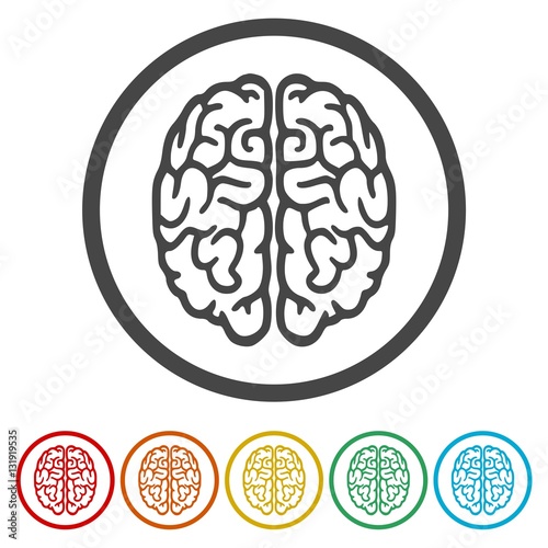 Brain icon, Brain Logo silhouette 