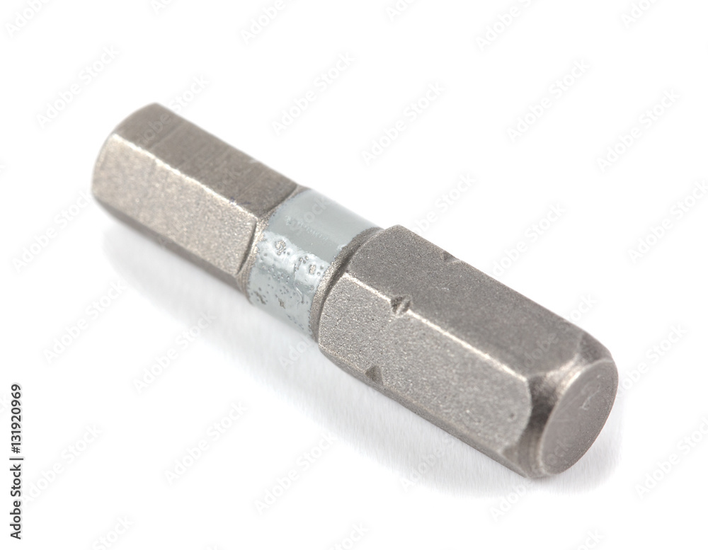 Screwdriver bit isolated on white background