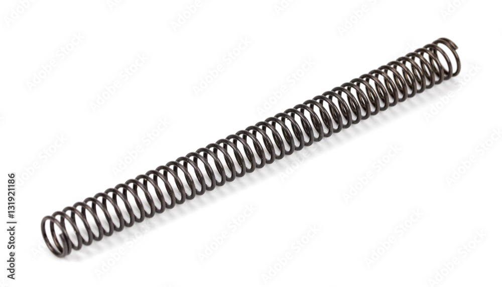 steel spring on white background steel spring on white background