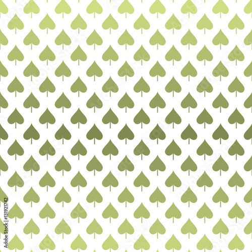 Green seamless pattern with leaves