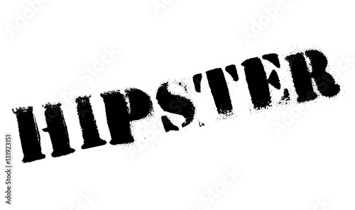 Hipster rubber stamp