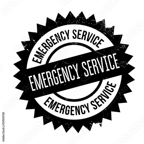 Emergency Service stamp. Grunge design with dust scratches. Effects can be easily removed for a clean, crisp look. Color is easily changed.