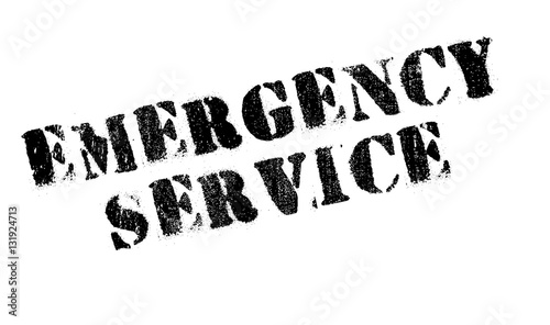 Emergency Service stamp. Grunge design with dust scratches. Effects can be easily removed for a clean, crisp look. Color is easily changed.