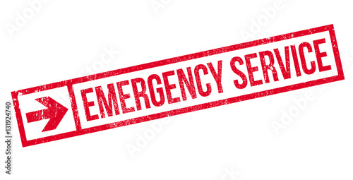 Emergency Service stamp. Grunge design with dust scratches. Effects can be easily removed for a clean, crisp look. Color is easily changed.