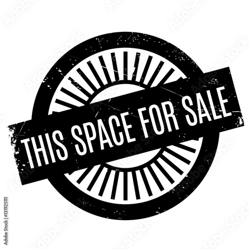 This Space For Sale stamp. Grunge design with dust scratches. Effects can be easily removed for a clean, crisp look. Color is easily changed.