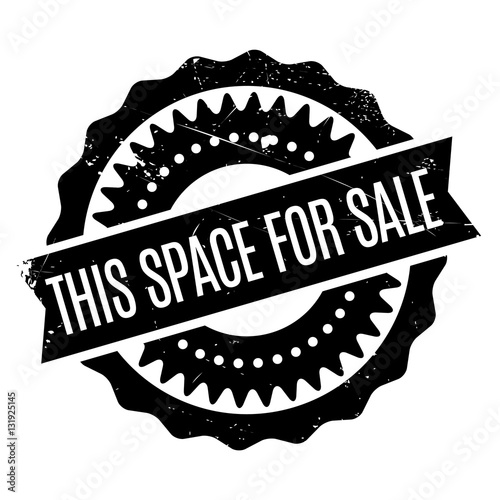 This Space For Sale stamp. Grunge design with dust scratches. Effects can be easily removed for a clean, crisp look. Color is easily changed.