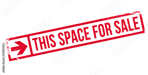 This Space For Sale stamp. Grunge design with dust scratches. Effects can be easily removed for a clean, crisp look. Color is easily changed.