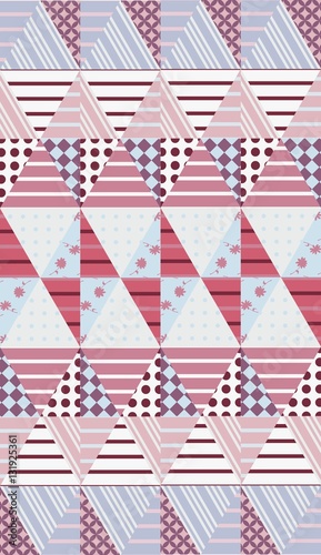 Ethnic patchwork. Seamless quilting design. Vector illustration.