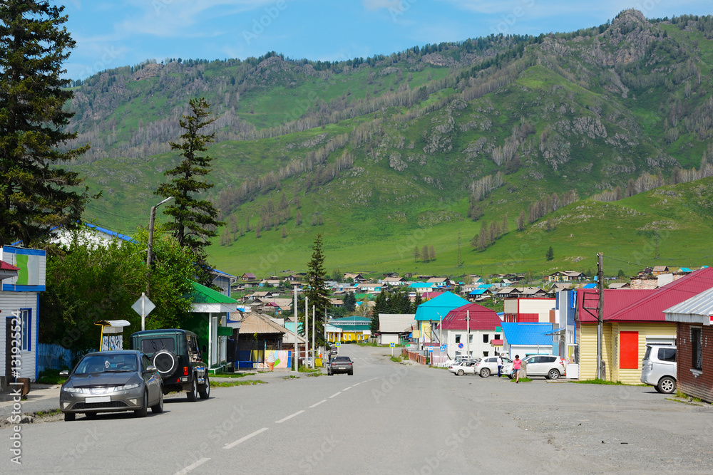 The village of Shebalino in the Altai mountains