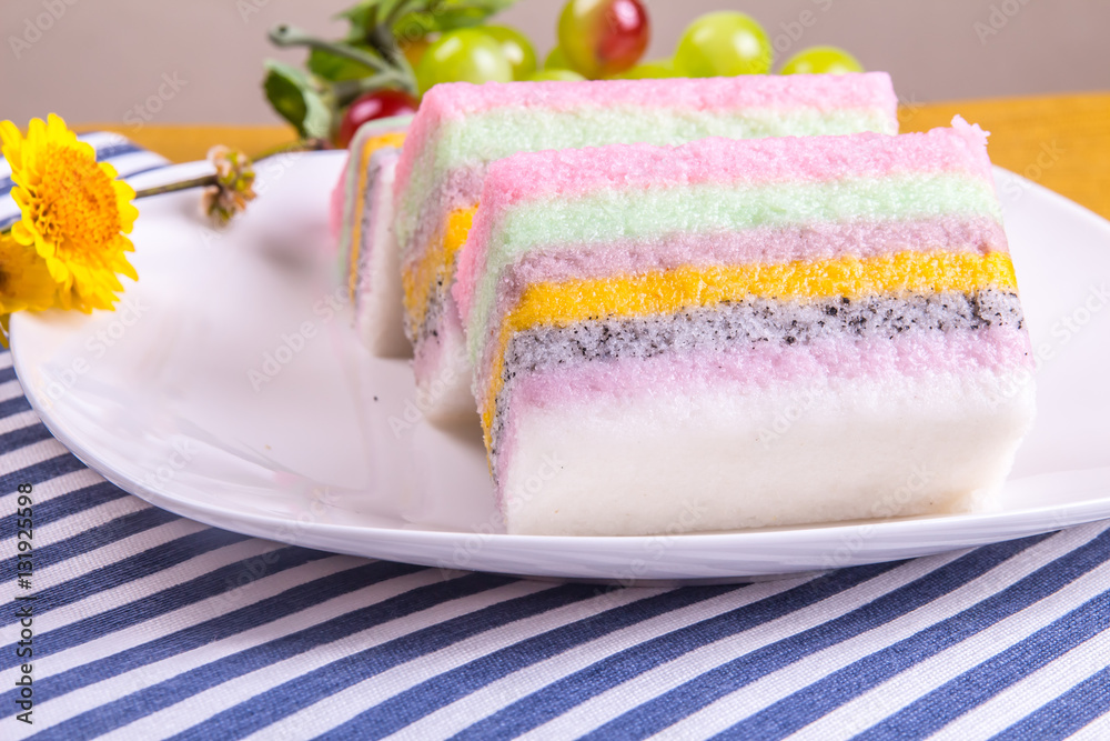 rainbow rice cake ( mujigae tteok ) korean food Stock Photo Adobe Stock