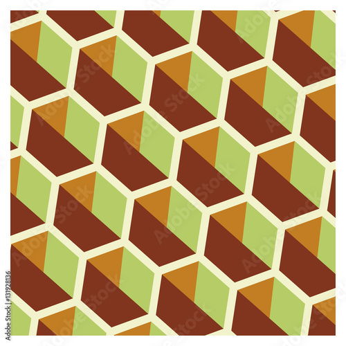Background of cubic shapes on a wallpaper