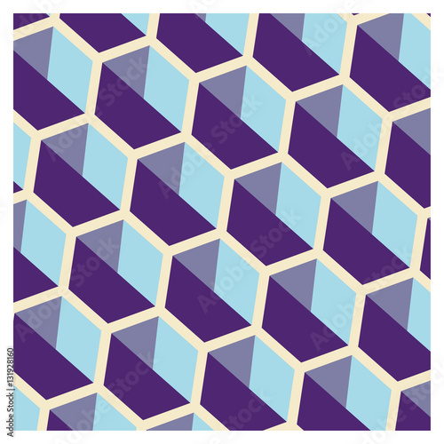 Background of cubic shapes on a wallpaper