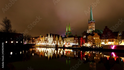 Lübecker Obertrave zur Weihnachtszeit