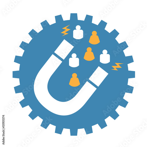 Inbound Marketing Graphic with Magnet