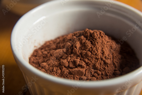 Cocoa powder in a bowl
