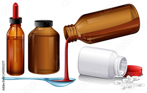 Liquid medicine and tablets