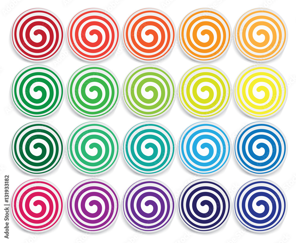 Colorful spirals abstract background