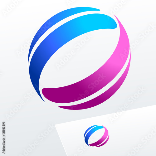 Vector colorful sign. Logo for Business, Technology, Corporation.