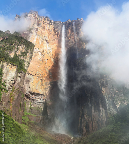 Angel Falls ( Salto Angel ) is worlds highest waterfalls (978 m) - Venezuela, South America photo