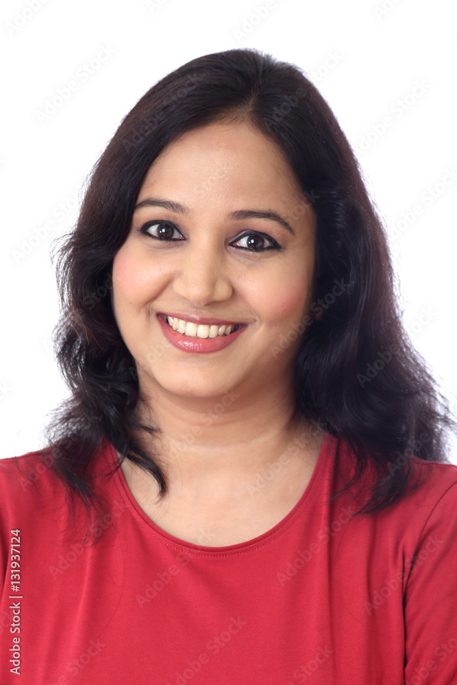 Portrait of cheerful Indian young woman Portrait of cheerful Indian young woman