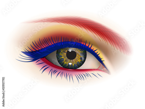 Female eye makeup