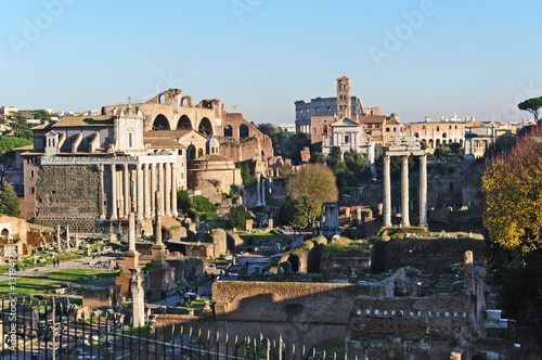 Roma, i Fori imperiali al tramonto