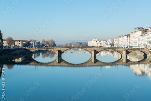 Ponte alla Carraia bridge on the Arno river in Florence photo
