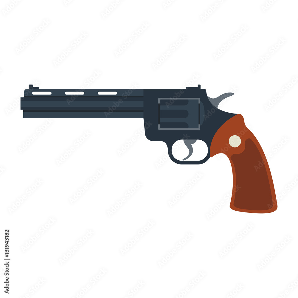 Vector handgun icon.