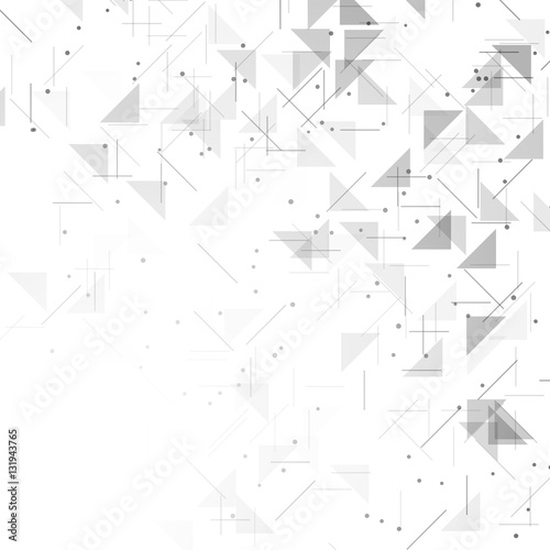 Geometric simple minimalistic background. Triangles dotted pattern. Vector illustration