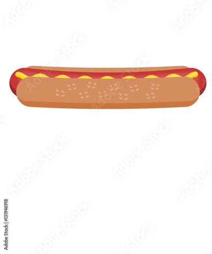 Hot Dog Vector Graphic