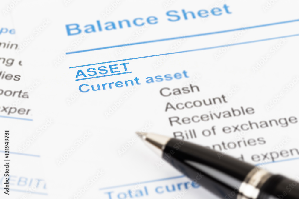 Asset in financial report book and pen, document is mock-up Asset in financial report book and pen, document is mock-up