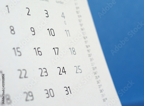 calendar page detail