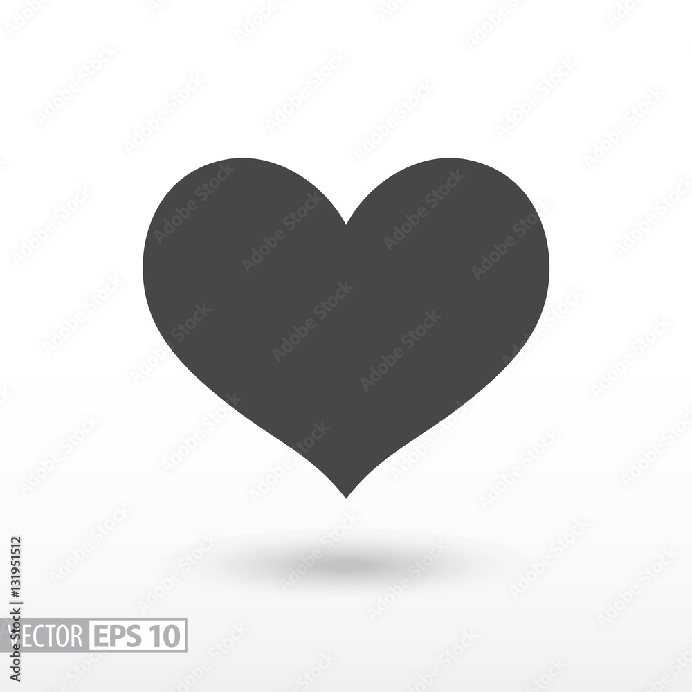 Heart flat Icon. Sign heart. Vector logo for web design, mobile and infographics