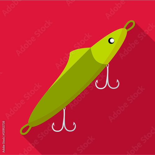 Fish bait icon. Flat illustration of fish bait vector icon for web