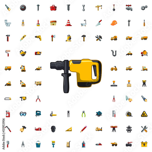 nail gun icon illustration