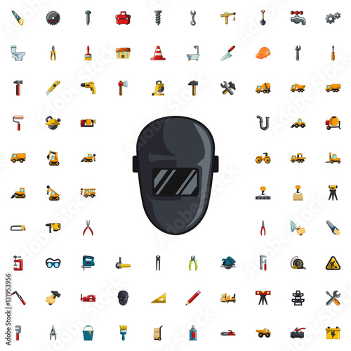 welder mask icon illustration