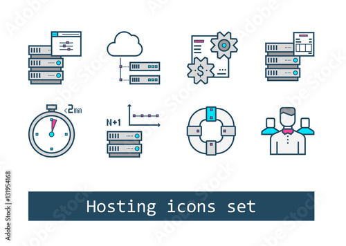 Set of Hosting Icons