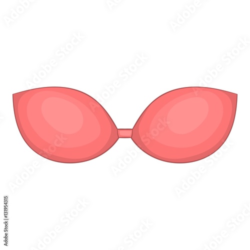 Red bra icon. Cartoon illustration of red bra vector icon for web design