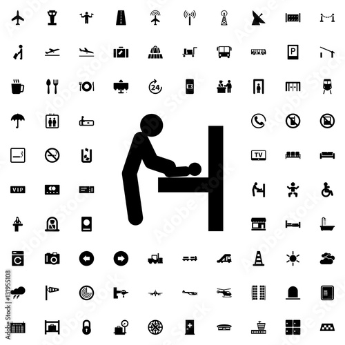 baby changing room icon illustration